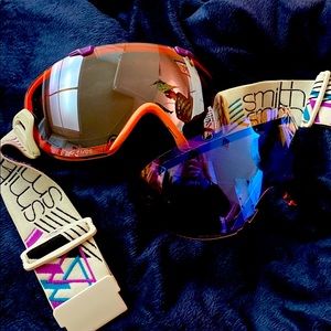Smith womens ski goggles two lenses